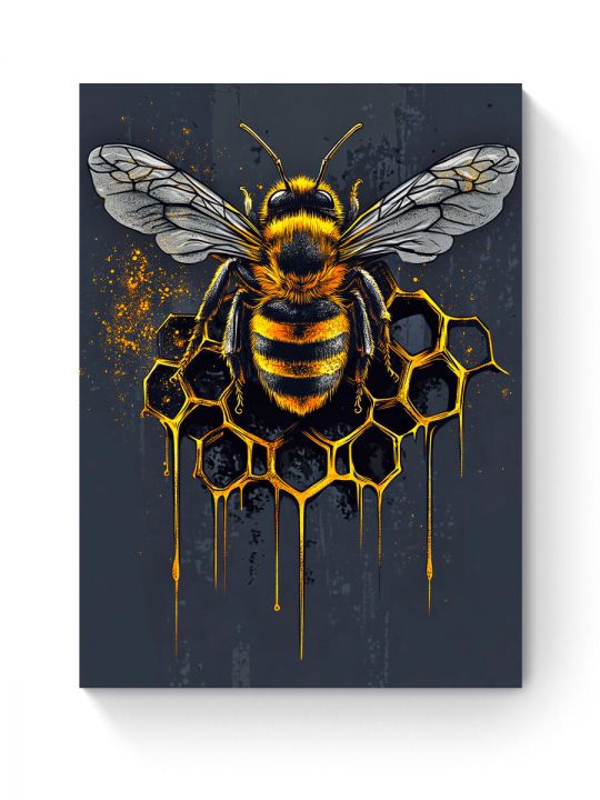Алмазная мозаика на подрамнике «Золотая пчела» 90x70 см