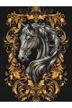 Алмазная мозаика без подрамника «Черное золото» 50x40 см