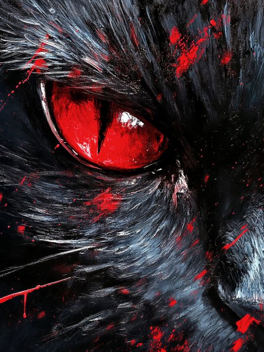 Алмазная мозаика без подрамника «Черный кот» 90x70 см