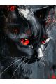Алмазная мозаика без подрамника «Черный кот» 70x50 см