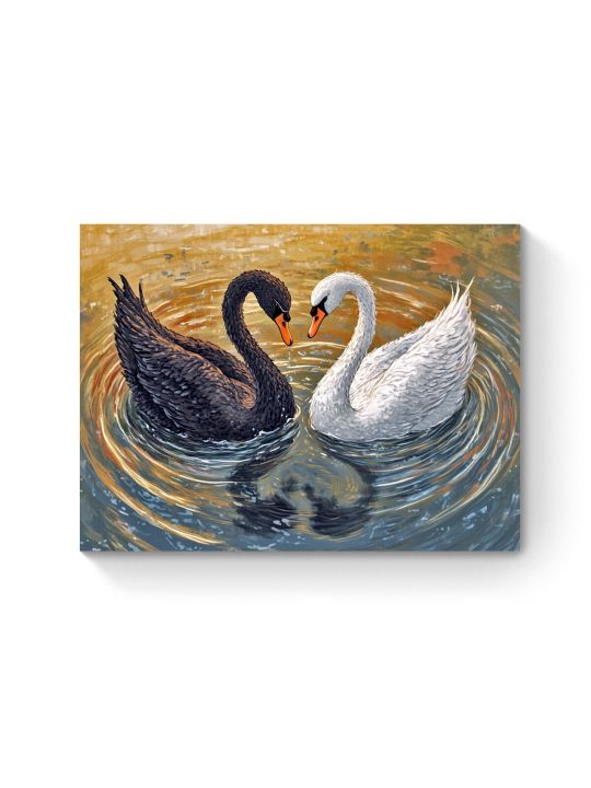 Алмазная мозаика на подрамнике «Инь и Ян» 50x40 см