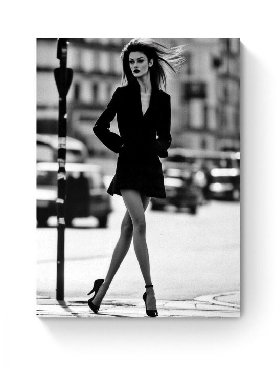 Алмазная мозаика на подрамнике «Леди в черном» 35x25 см