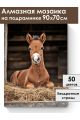 Алмазная мозаика на подрамнике «Жеребенок» 90x70 см