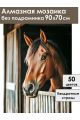 Алмазная мозаика без подрамника «Жеребец» 90x70 см