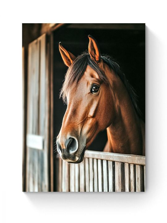 Алмазная мозаика на подрамнике «Жеребец» 90x70 см