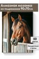 Алмазная мозаика на подрамнике «Жеребец» 90x70 см