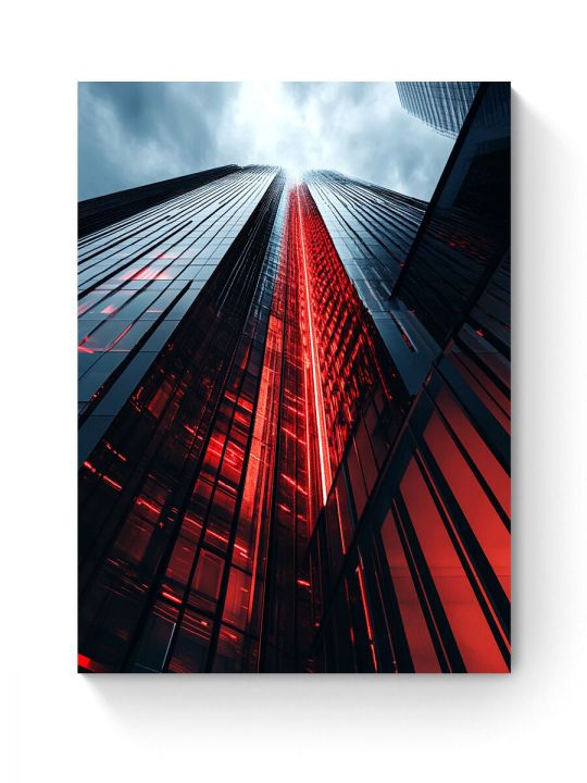 Алмазная мозаика на подрамнике «Небоскреб» 80x60 см