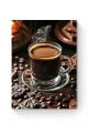 Алмазная мозаика на подрамнике «Черный кофе» 35x25 см