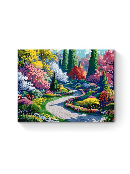 Картина по номерам на подрамнике «Красочный сад» 90x70 см
