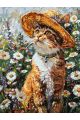 Картина по номерам без подрамника «Кот художник» 80x60 см