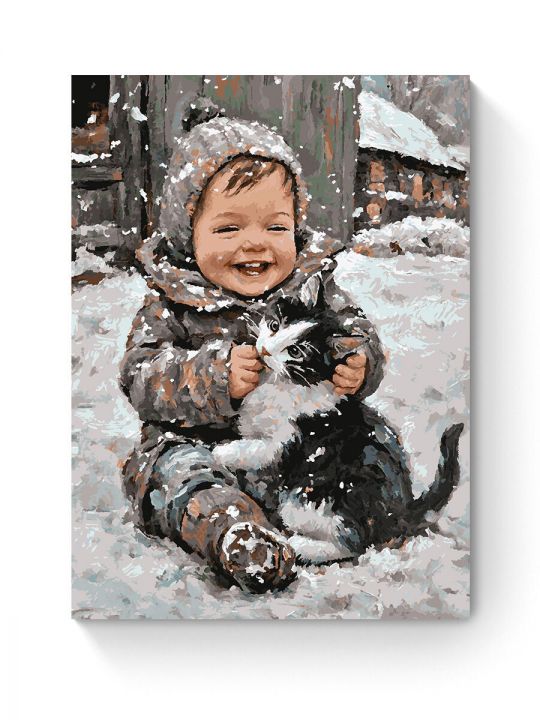 Картина по номерам на подрамнике «Детство» 90x70 см