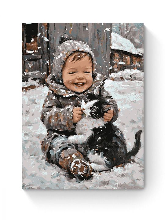 Картина по номерам на подрамнике «Детство» 80x60 см