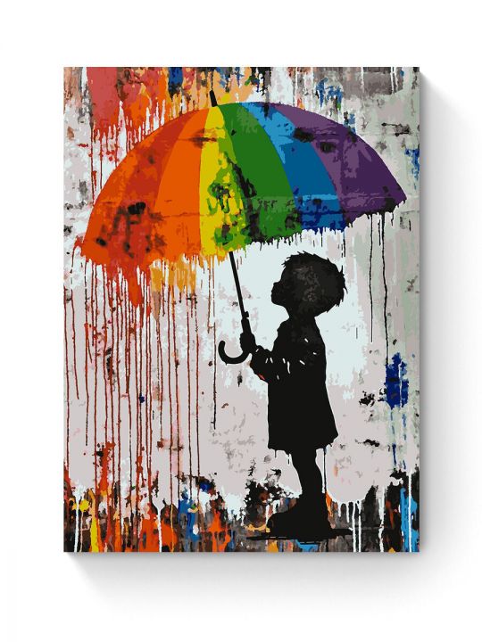 Картина по номерам на подрамнике «Цветной дождь» 80x60 см