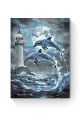 Картина по номерам на подрамнике «Дельфины» 80x60 см