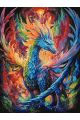 Картина по номерам без подрамника «Дракон» 80x60 см