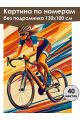 Картина по номерам без подрамника «Велоспорт» 130x100 см