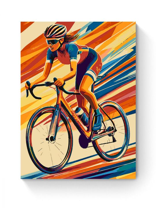 Картина по номерам на подрамнике «Велоспорт» 90x70 см