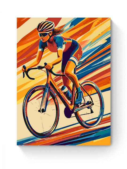 Картина по номерам на подрамнике «Велоспорт» 80x60 см