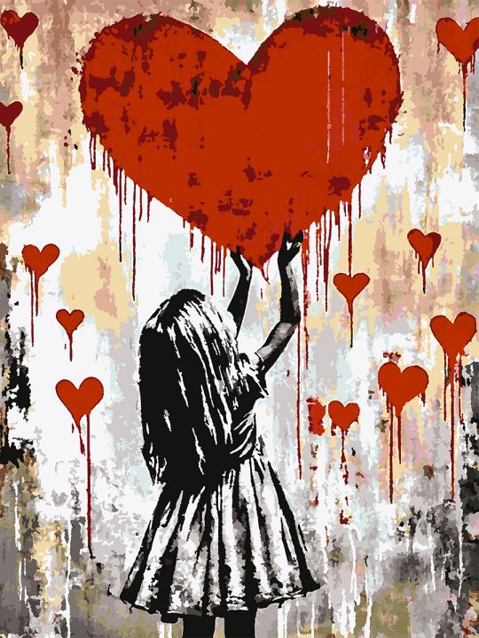 Картина по номерам без подрамника «Любовь» 130x100 см