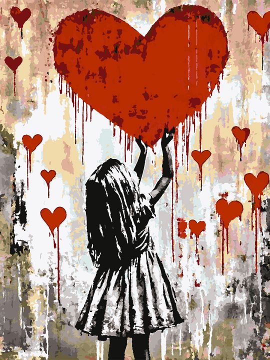 Картина по номерам без подрамника «Любовь» 80x60 см