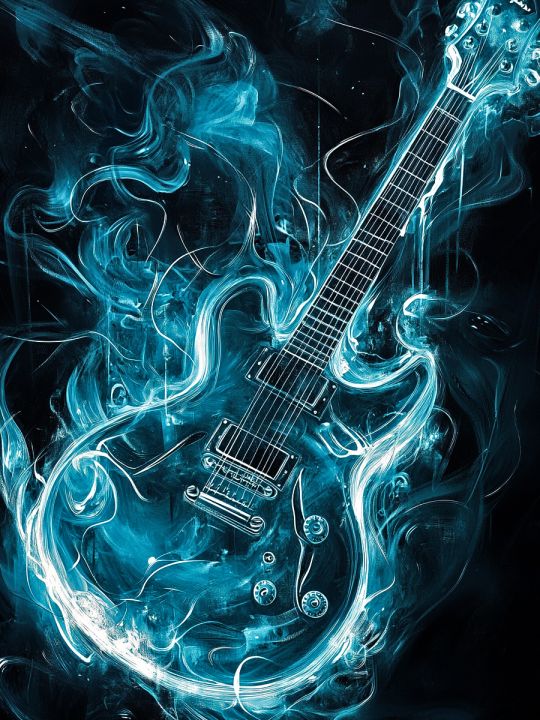 Алмазная мозаика без подрамника «Электрогитара» 60x45 см