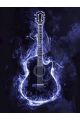 Алмазная мозаика без подрамника «Рок гитара» 90x70 см