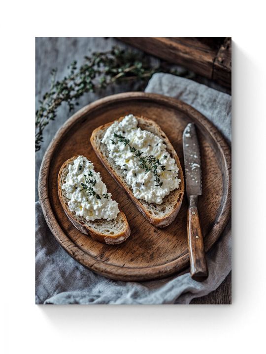 Алмазная мозаика на подрамнике «Тост с рикоттой» 40x30 см