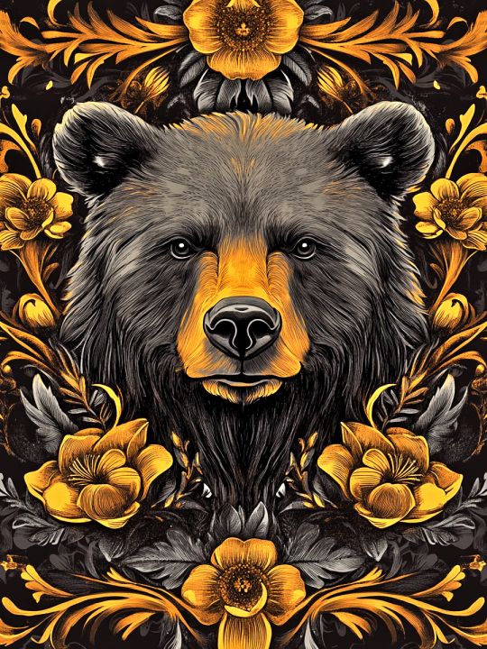 Алмазная мозаика без подрамника «Царь леса» 50x40 см