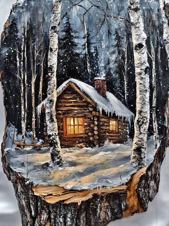 Алмазная мозаика без подрамника «Береста» 130x100 см