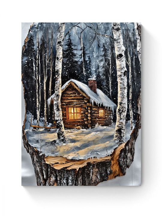 Алмазная мозаика на подрамнике «Береста» 40x30 см