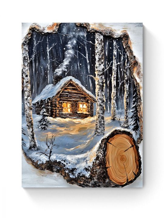 Алмазная мозаика на подрамнике «Береста» 35x25 см