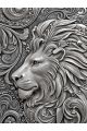 Алмазная мозаика без подрамника «Чеканка Лев» 60x45 см