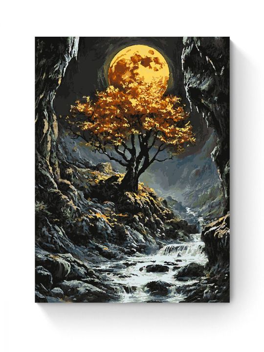 Картина по номерам на подрамнике «Лунная ночь» 90x70 см