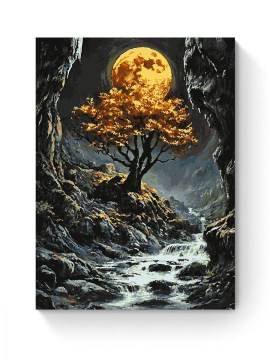 Картина по номерам на подрамнике «Лунная ночь» 80x60 см