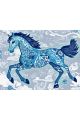 Картина по номерам без подрамника «Лошадка гжель» 130x100 см