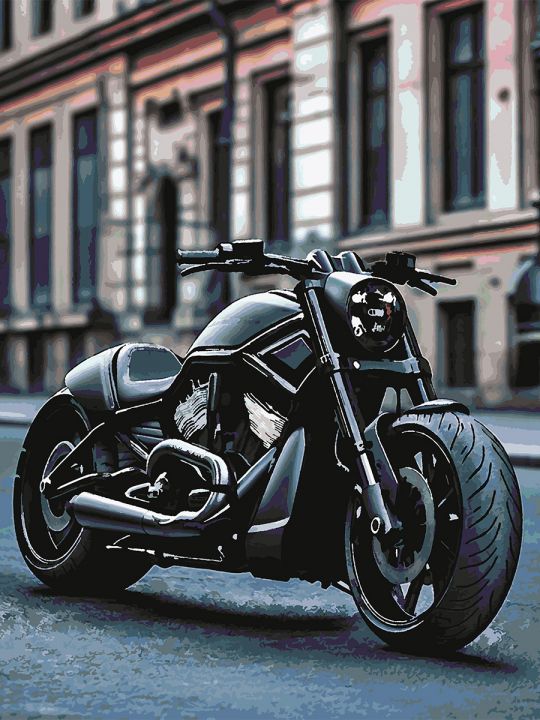 Картина по номерам без подрамника «Мотоцикл» 130x100 см