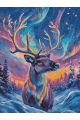 Картина по номерам без подрамника «Цветной олень» 130x100 см