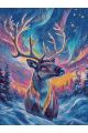 Картина по номерам без подрамника «Цветной олень» 80x60 см