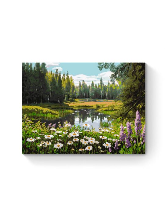 Картина по номерам на подрамнике «Цветочный луг» 80x60 см