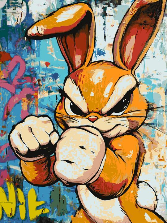 Картина по номерам без подрамника «Багз Банни» 130x100 см