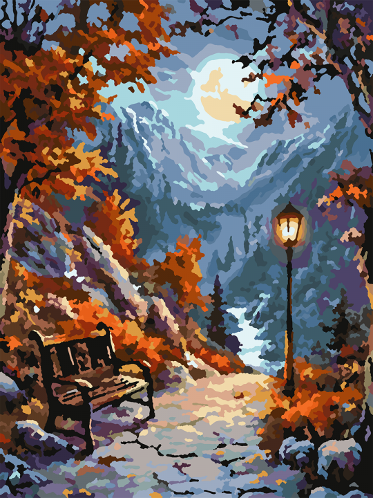 Картина по номерам без подрамника «Осенний парк» 25x20 см