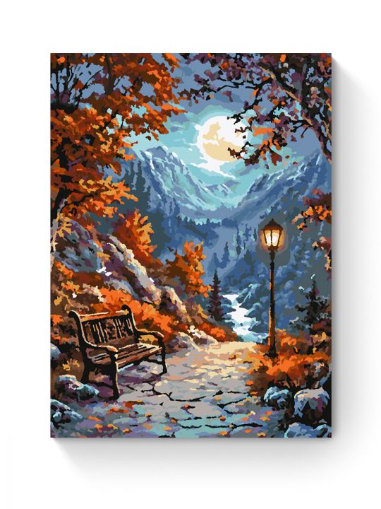 Картина по номерам на подрамнике «Осенний парк» 35x25 см