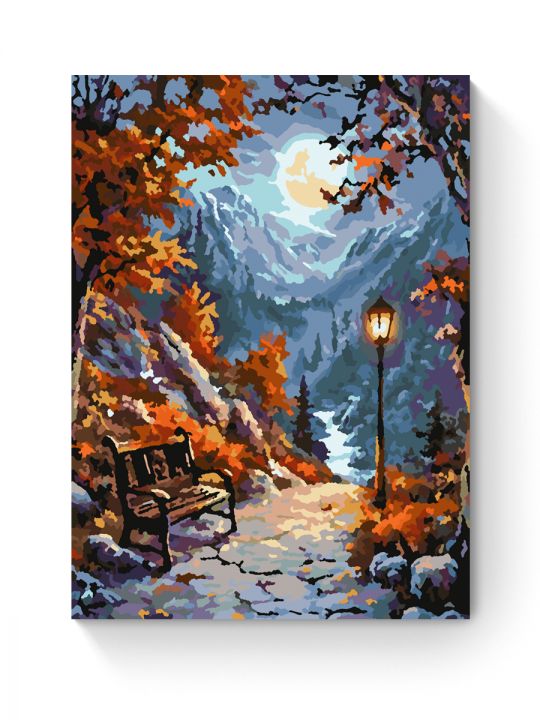 Картина по номерам на подрамнике «Осенний парк» 25x20 см