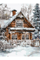 Картина по номерам на подрамнике «Зимний дом» 25x20 см