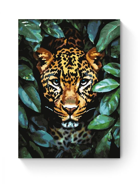 Картина по номерам на подрамнике «Леопард» 25x20 см