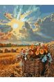 Картина по номерам без подрамника «Стога пшеницы» 80x60 см