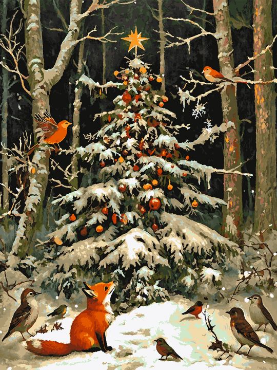 Картина по номерам без подрамника «Новый год» 130x100 см