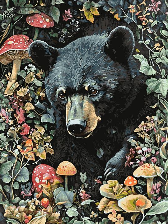 Картина по номерам без подрамника «Берлога» 130x100 см