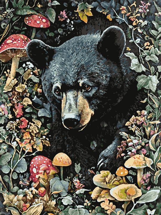 Картина по номерам без подрамника «Берлога» 80x60 см