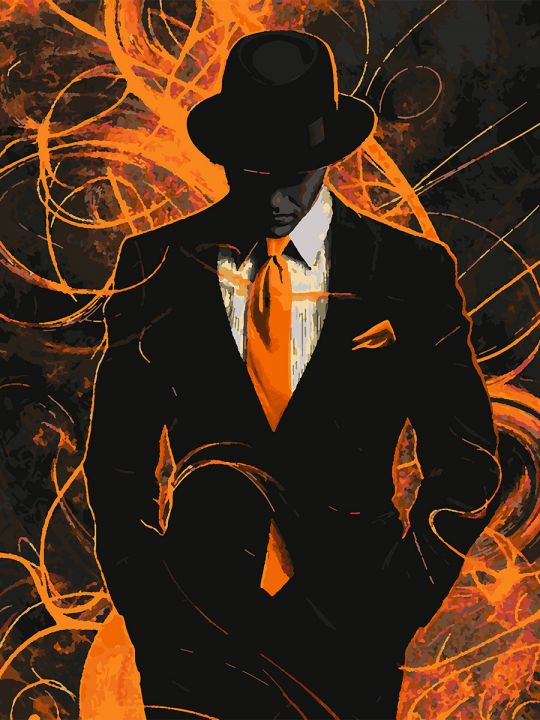 Картина по номерам без подрамника «Мистер Икс» 80x60 см